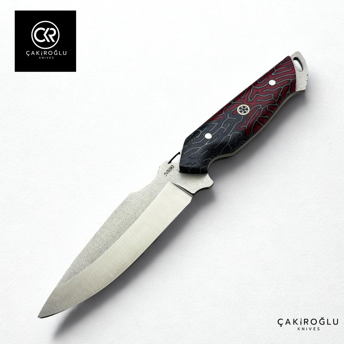 Handcrafted Custom-made Böhler N690 Steel & G-carta Handle Hunting Knife