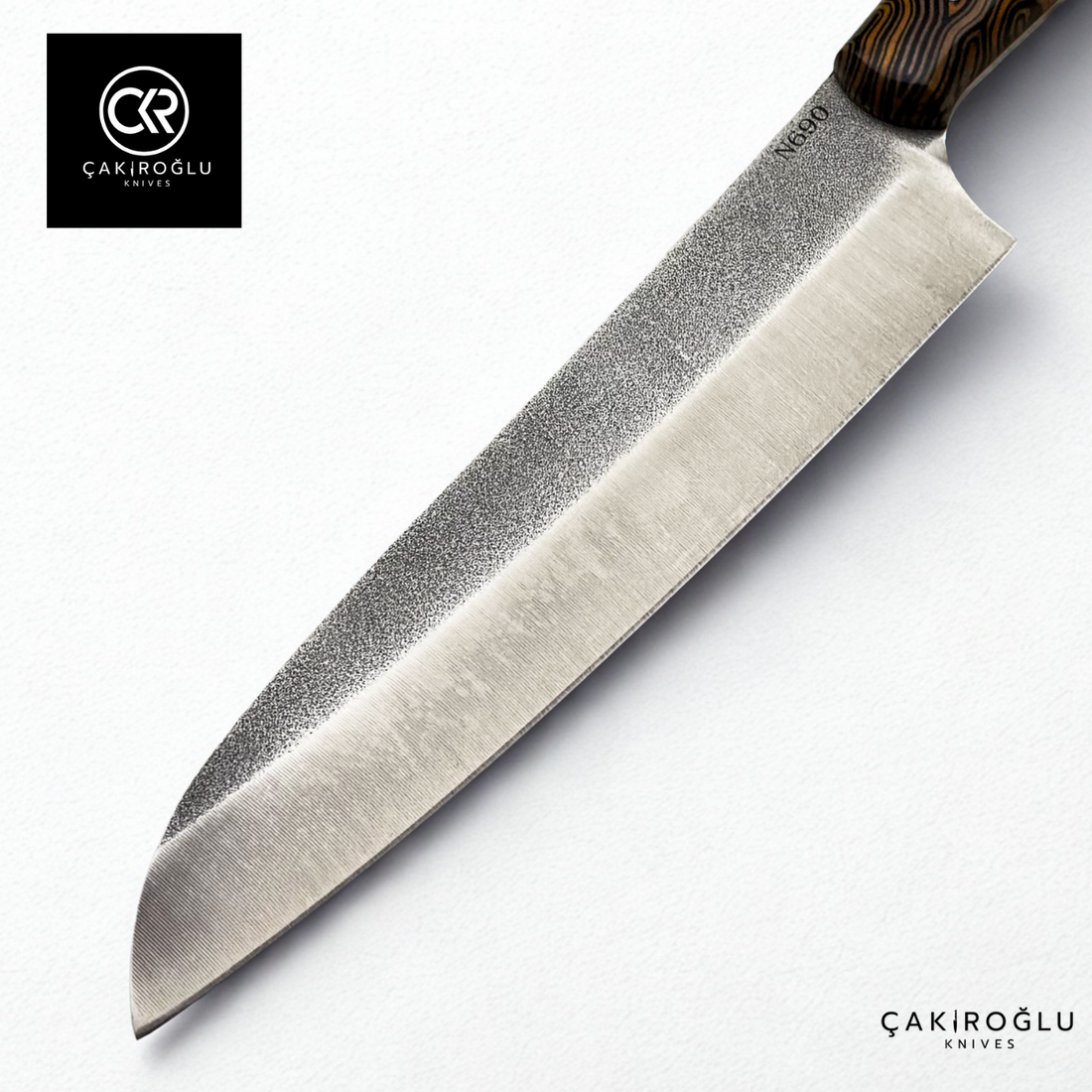 Santoku Model Handcrafted Chef Knife - Böhler N690 Steel & G-carta Handle