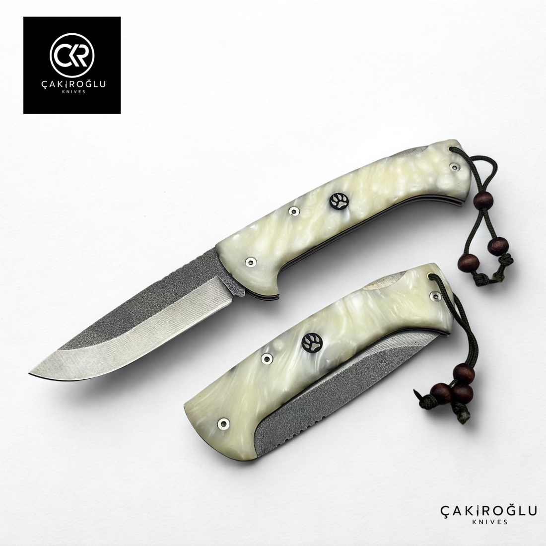 Göxon Altay - Epoxy Amber Handle Handcrafted Knife