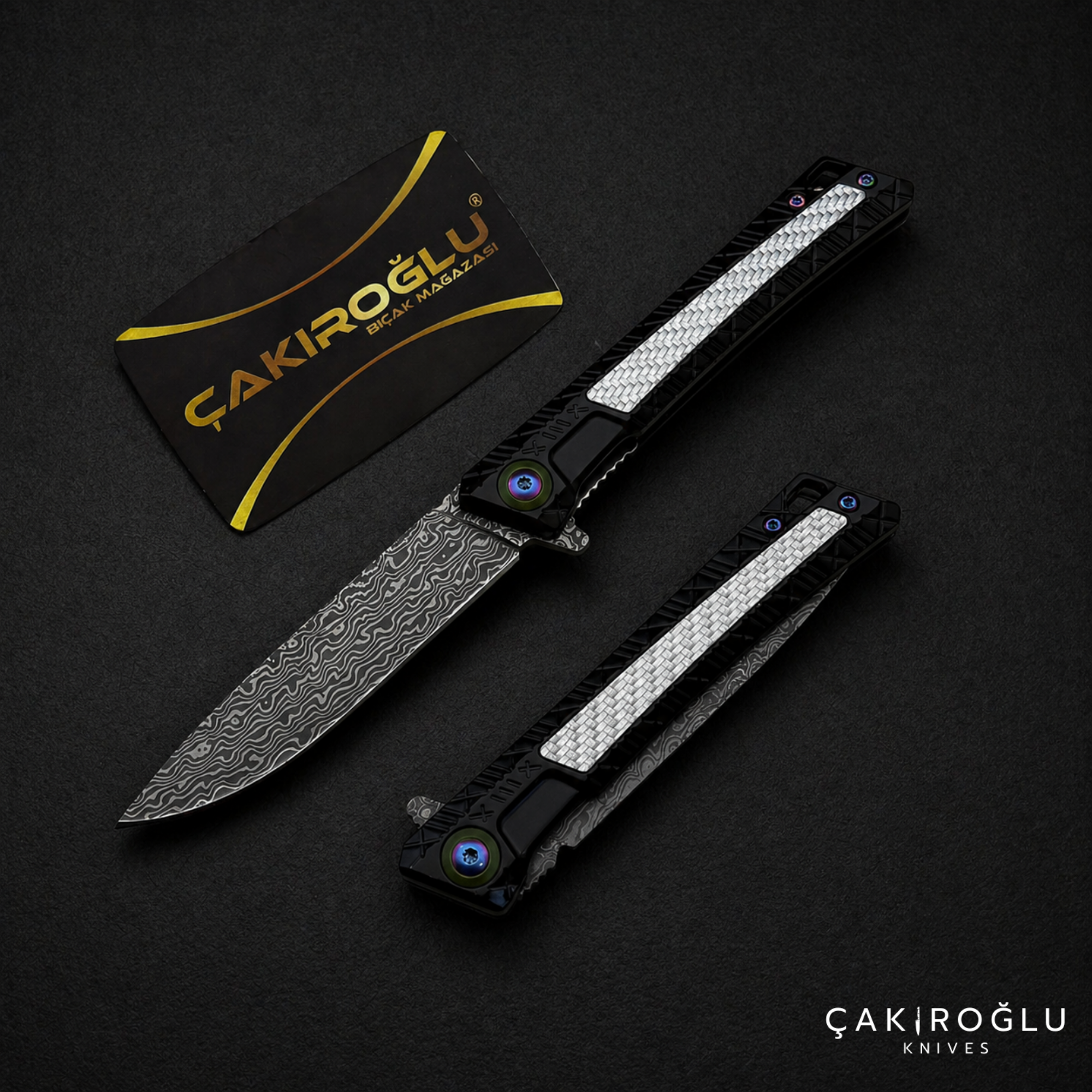 Damascus Pocket Folding Knife - Gentleman Style