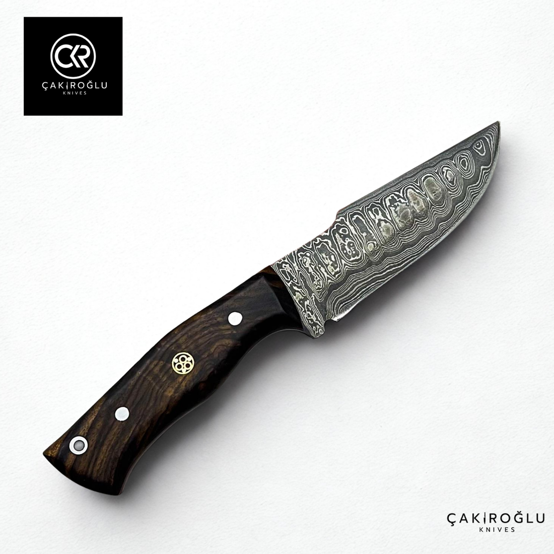 Handcrafted Custom-made Damascus Steel Hunting Knife