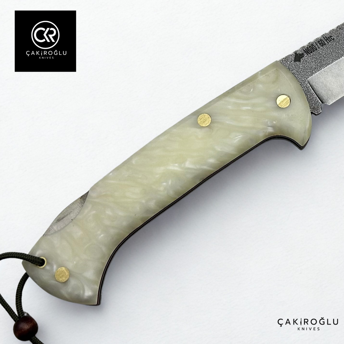 Göxon Altay - Epoxy Amber Handle Handcrafted Knife