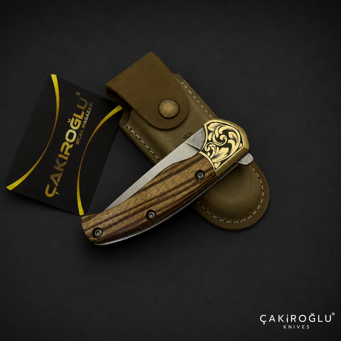 Handmade Custom Pocket Folding Knife with Sheath