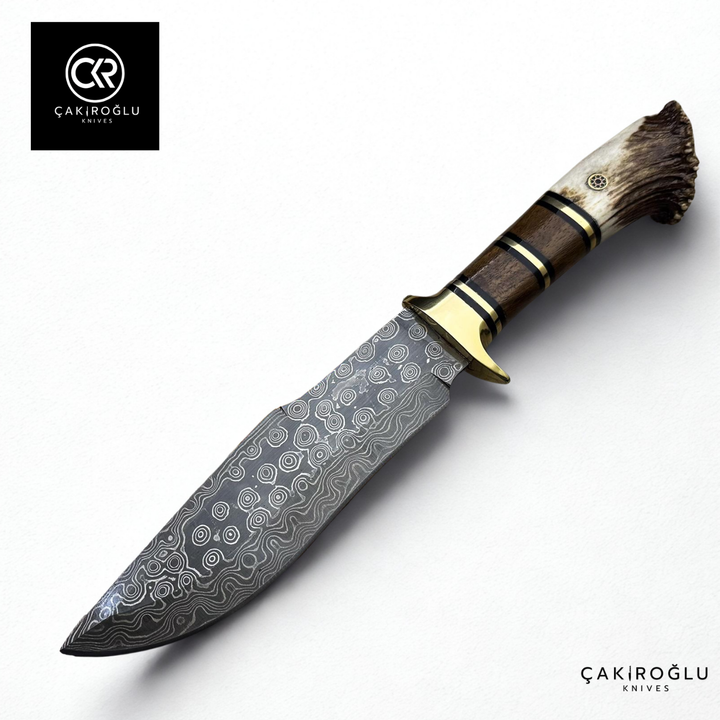 Root Stag - Handcrafted Custom-made Damascus Colletible Knife