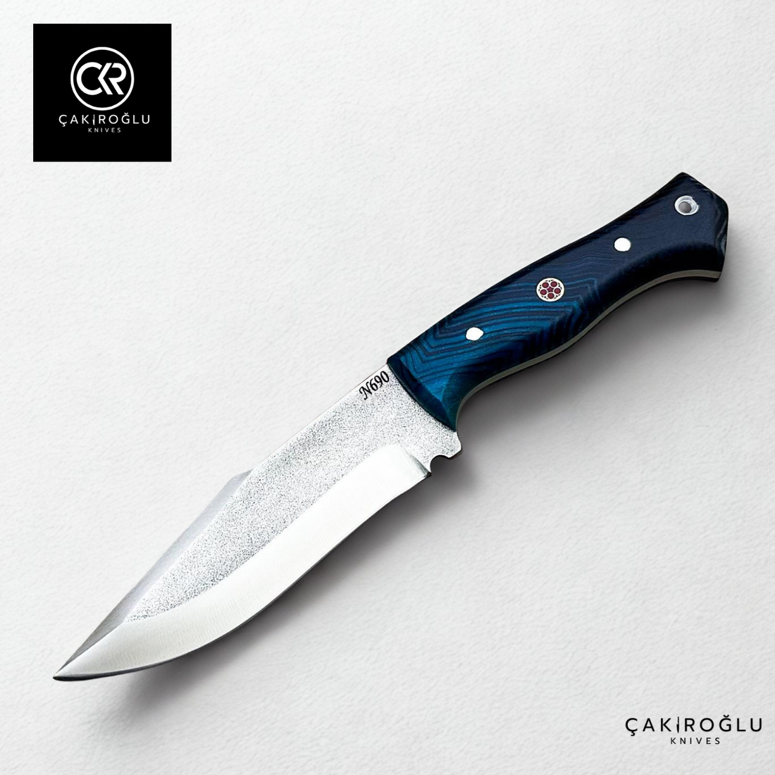 Handcrafted Custom-made Böhler N690 Steel & G-carta Handle Hunting Knife