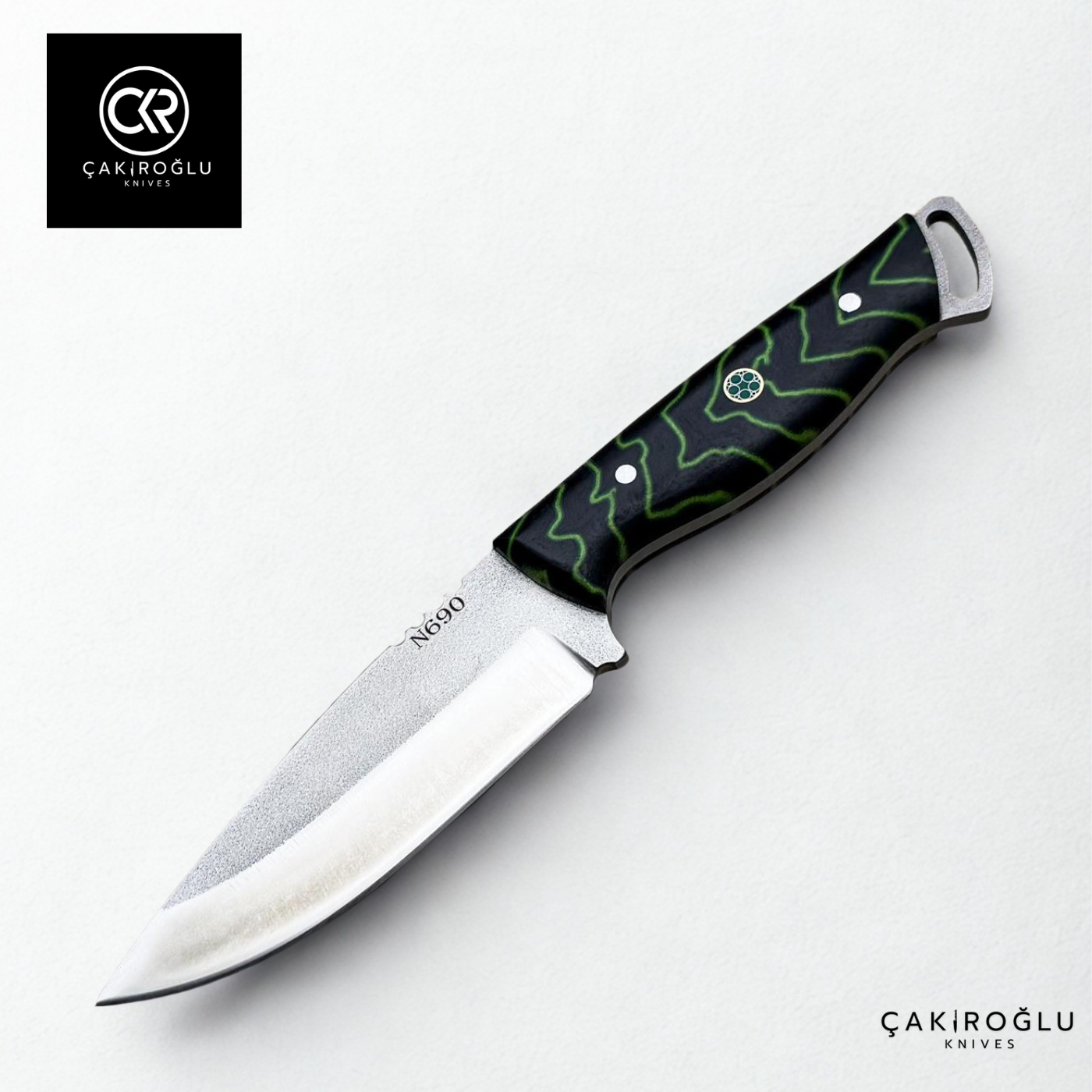 Handcrafted Custom-made Böhler N690 Steel & G-carta Handle Hunting Knife