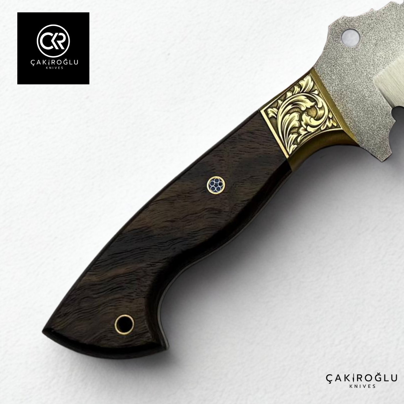 Handcrafted Special Hunt/Camping Knife - Böhler N690 Steel & Engraved Brass Apron