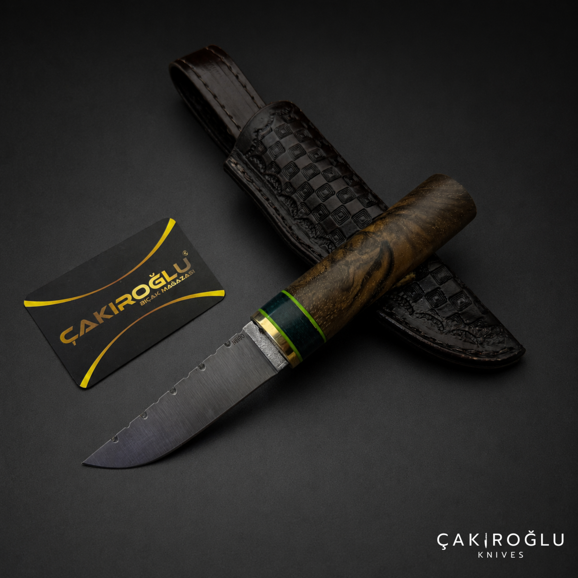 Handmade Puukko Knife with Sheath, N690 Steel, Walnut Handle