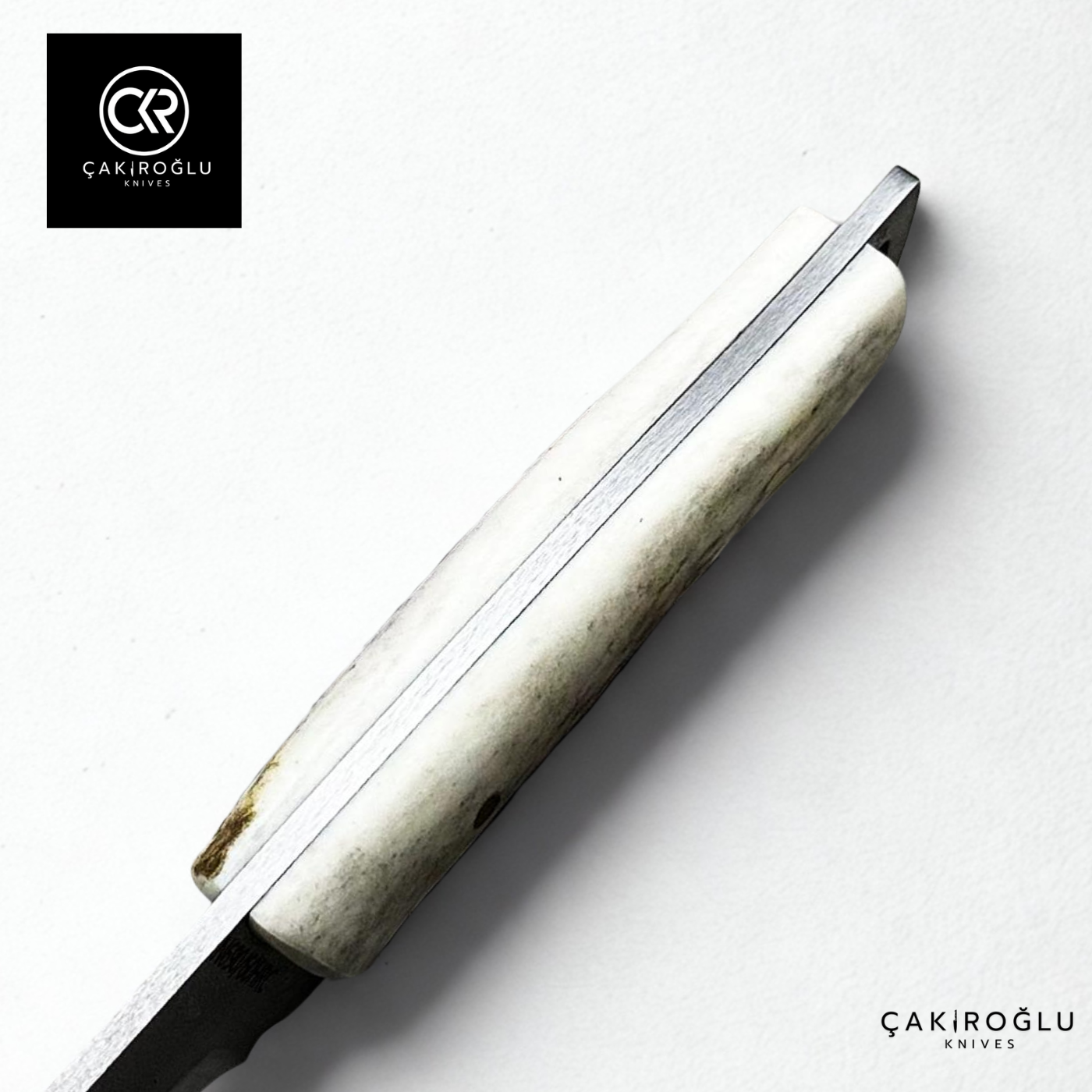 Handcrafted Custom Hunting Knife - N690 Böhler Steel & Deer Antler Handle