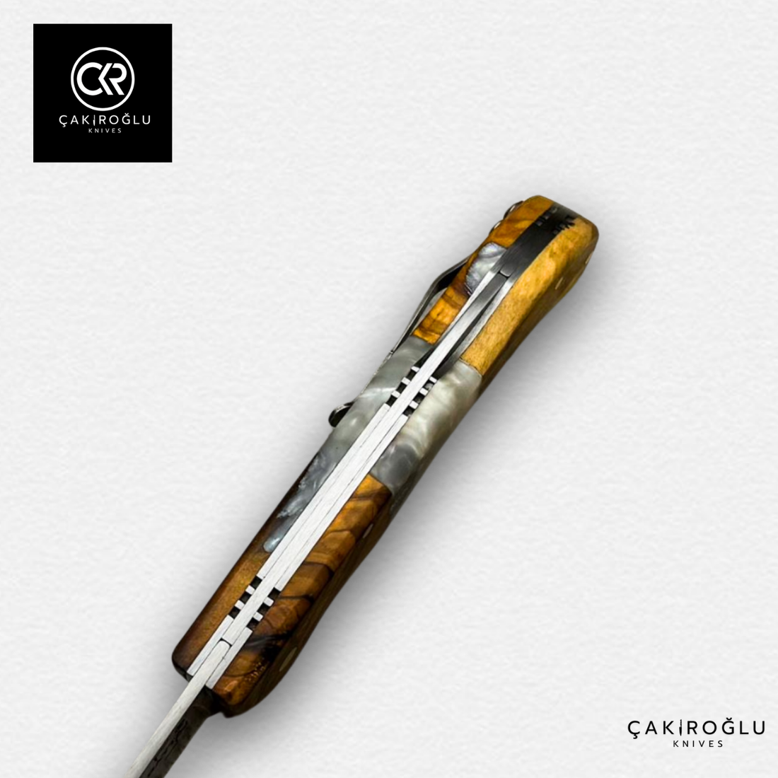 Hayta V1 Pearl White Handcrafted Pocket Knife