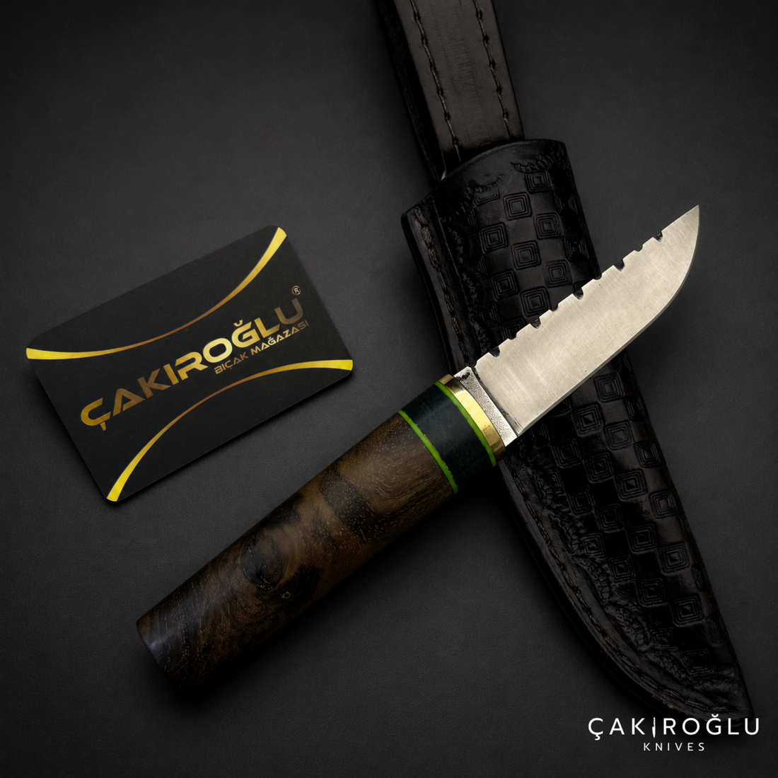 Handmade Puukko Knife with Sheath, N690 Steel, Walnut Handle