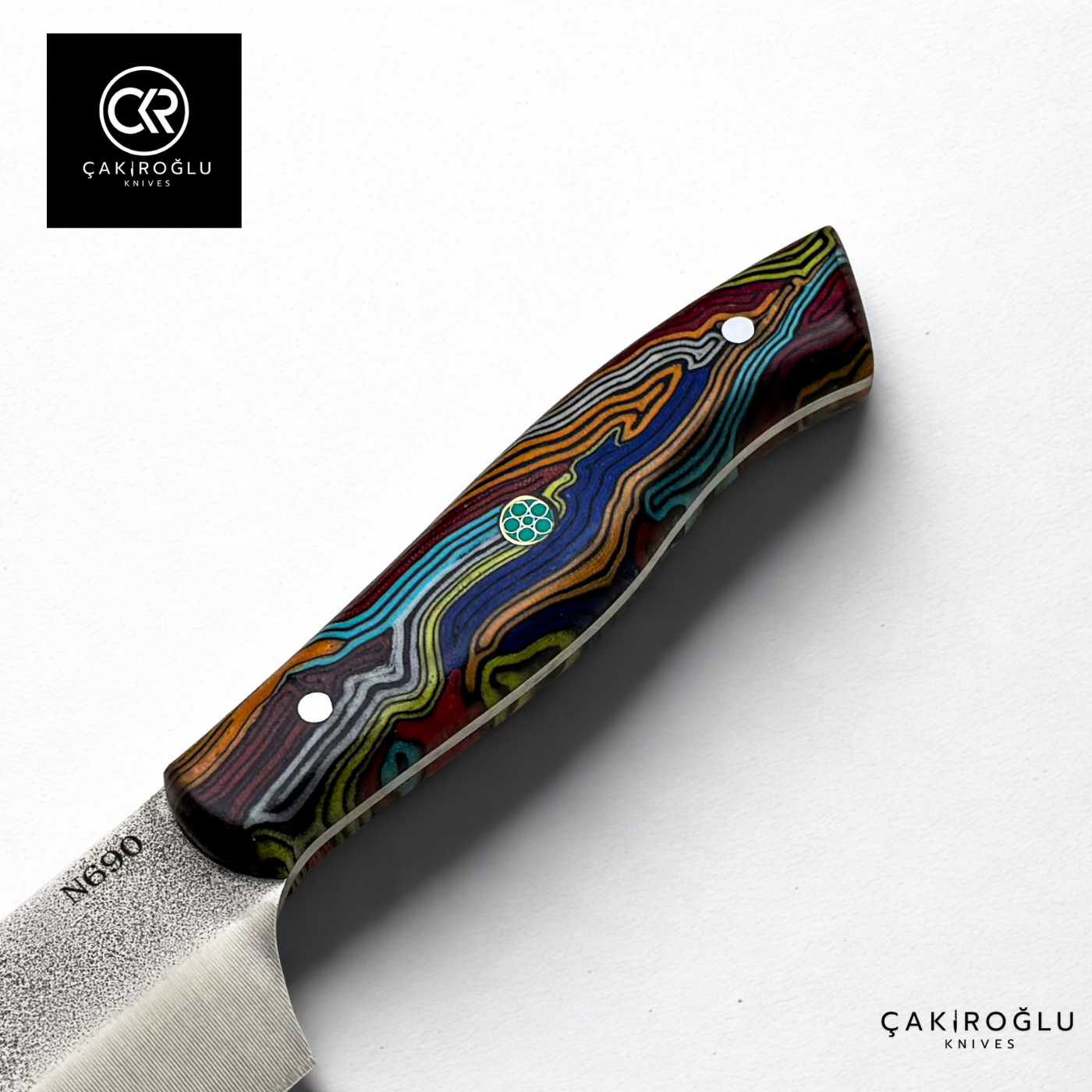 Santoku Model Handcrafted Chef Knife - Böhler N690 Steel & G-carta Handle