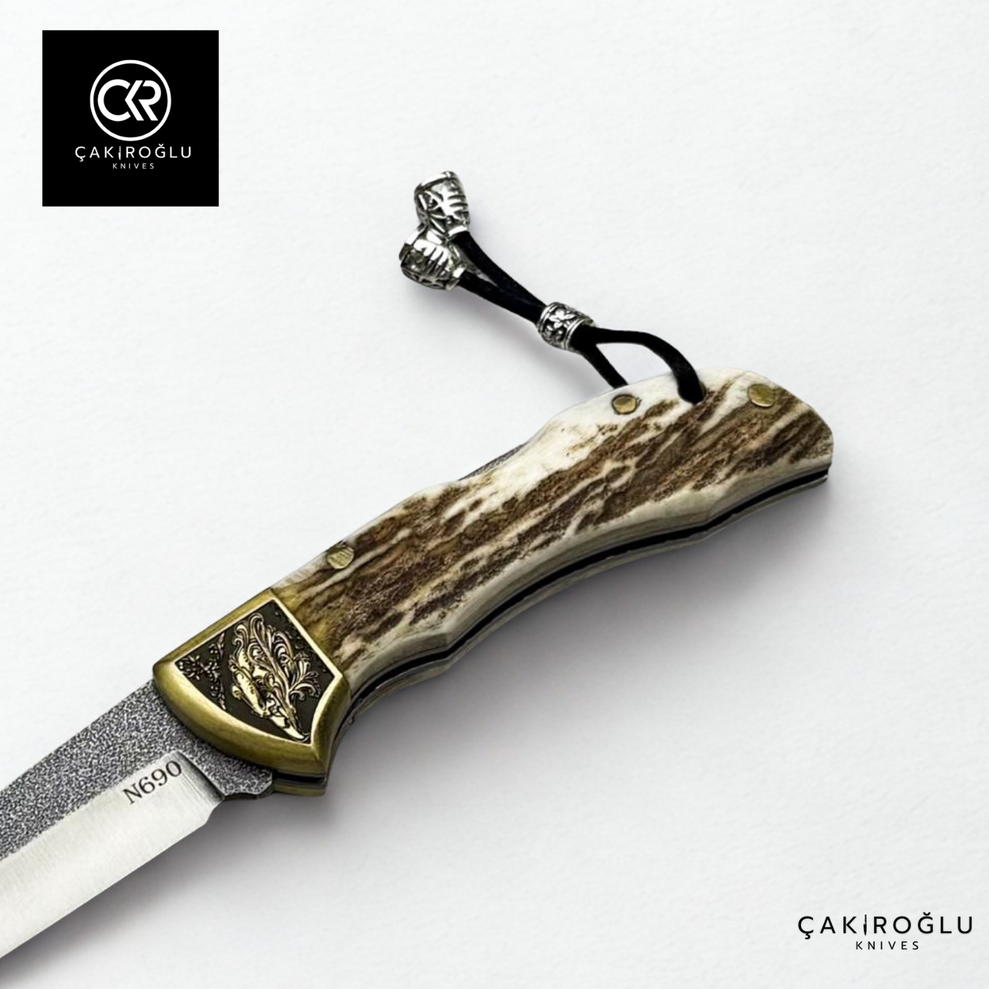 Showy Elite Small Size Handcrafted Custom-made Folding Knife - N690 Böhler Steel & Engraved Apron