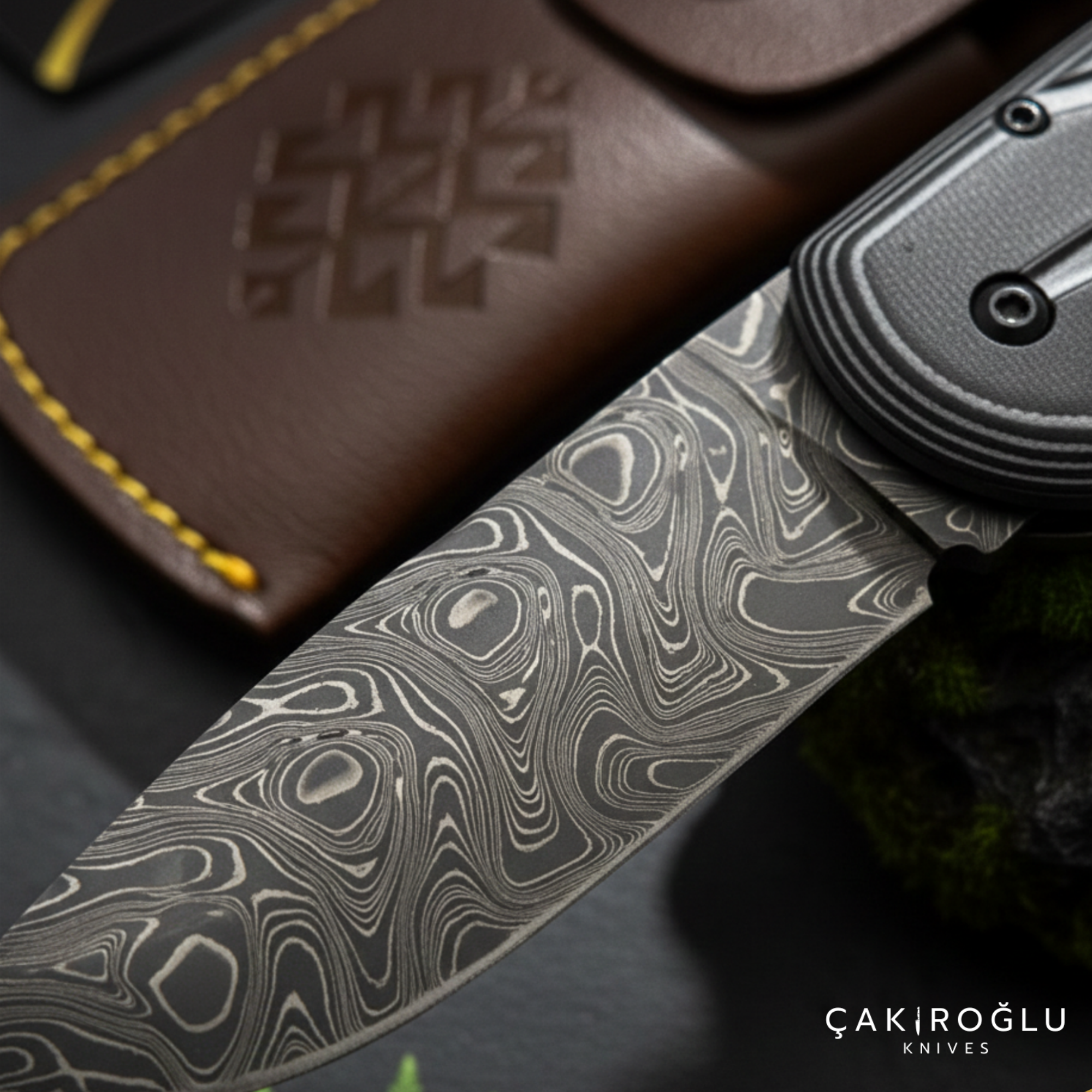 Handmade Damascus Folding Knife – G10 Handle | Çakıroğlu Knives