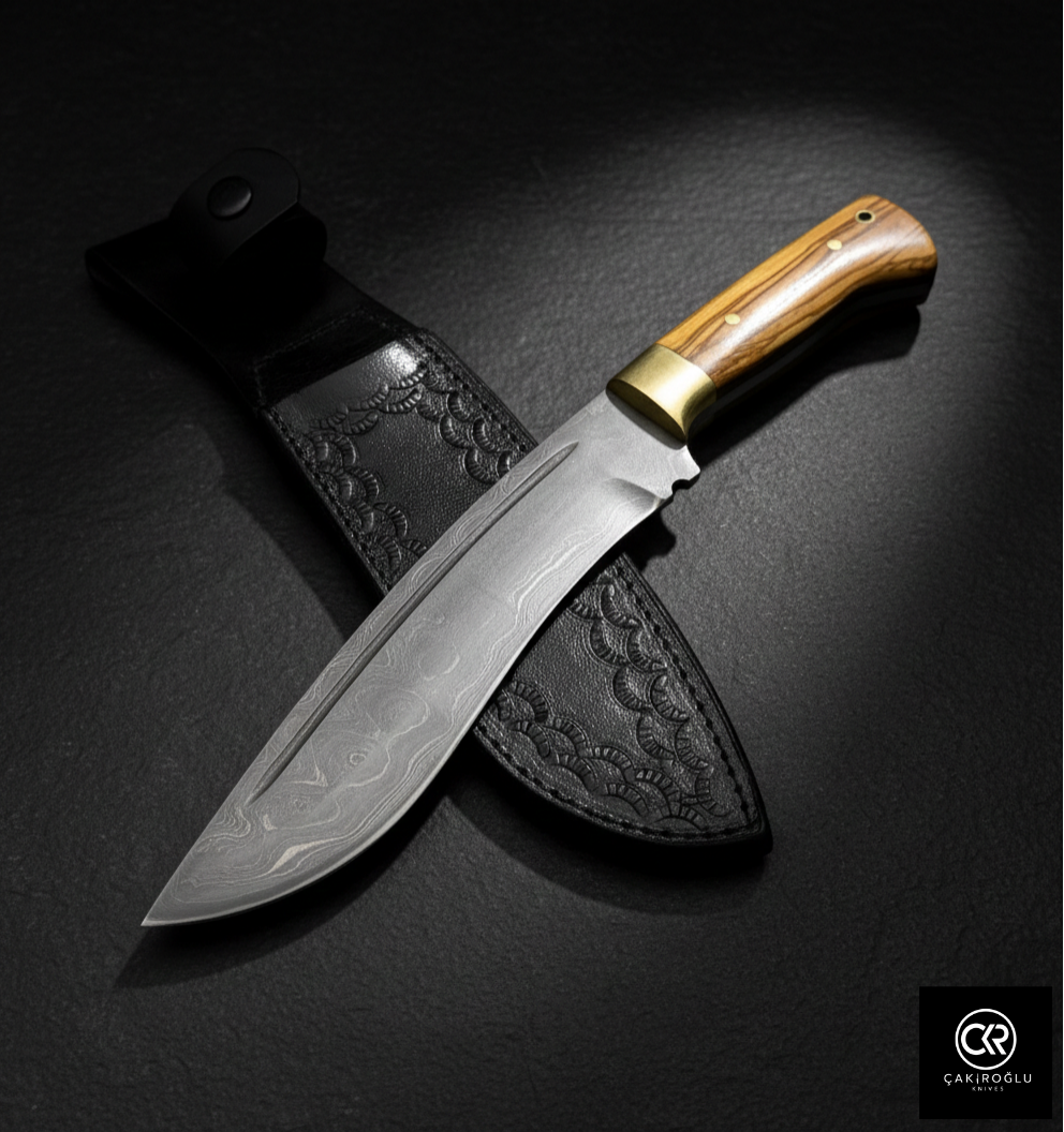 Handmade Custom-made Damascus Kukri