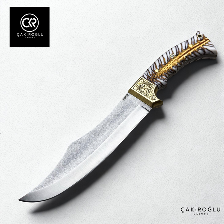 Şehzade - Custom-Made Pine Cone Epoxy Handle Hunting Knife