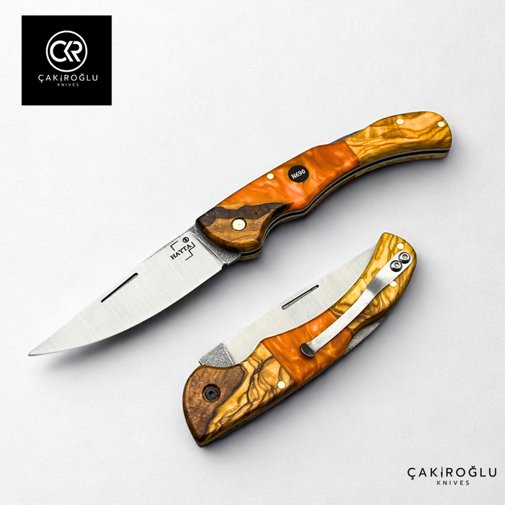 Hayta V1 Fire Red Handcrafted Pocket Knife