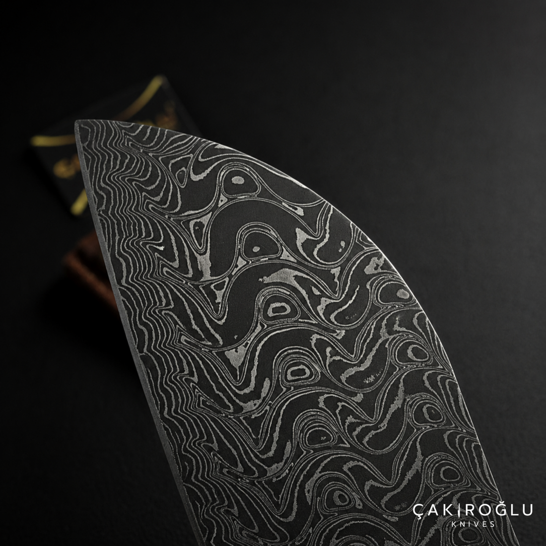 Handmade Damascus Steel Almazan Knife, Stabilize Handle