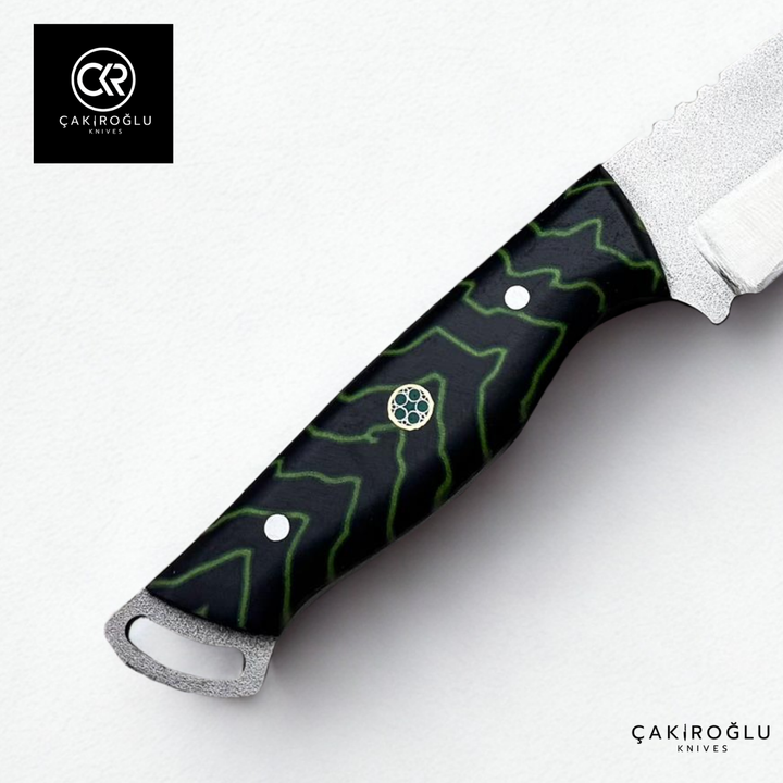 Handcrafted Custom-made Böhler N690 Steel & G-carta Handle Hunting Knife