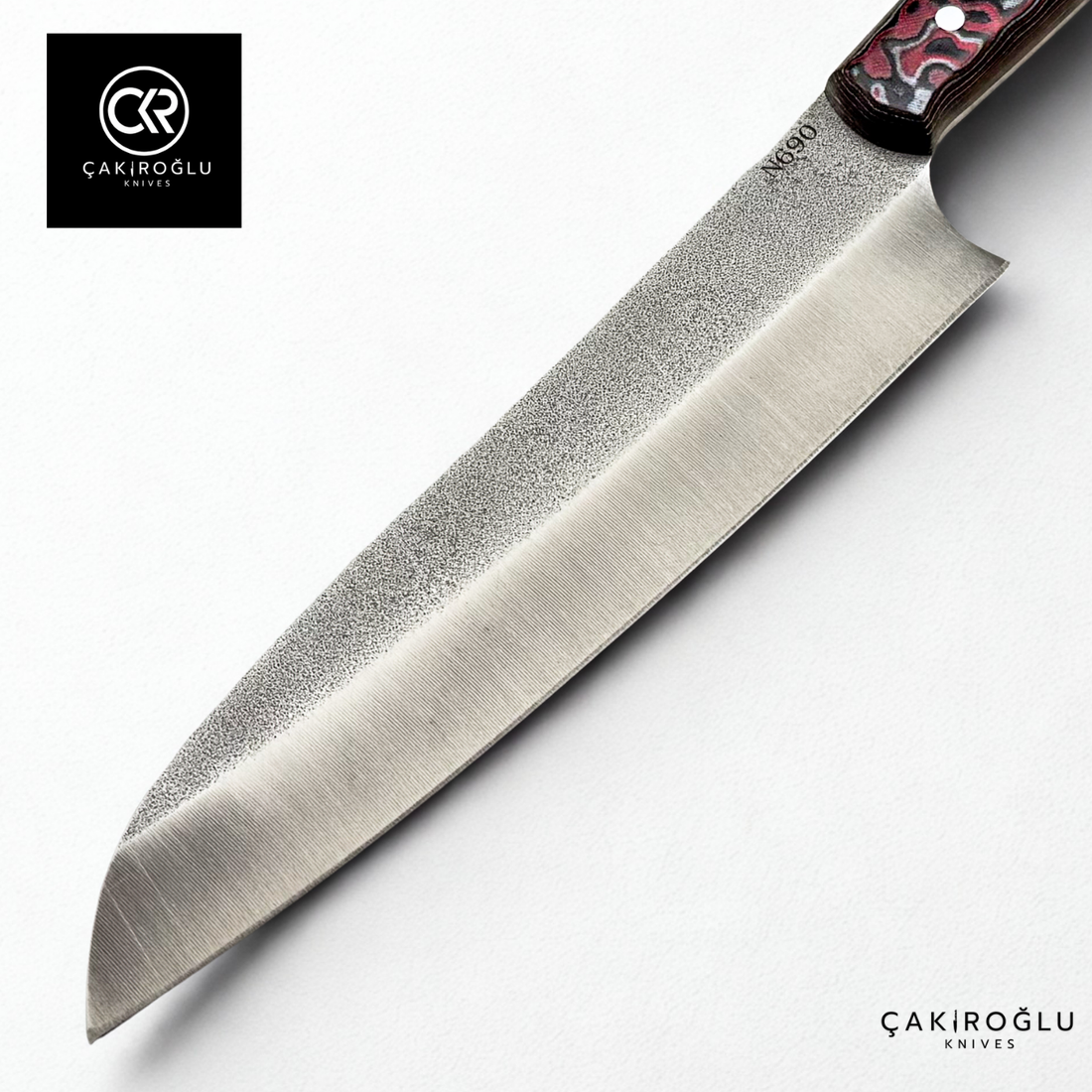 Santoku Model Handcrafted Chef Knife - Böhler N690 Steel & G-carta Handle