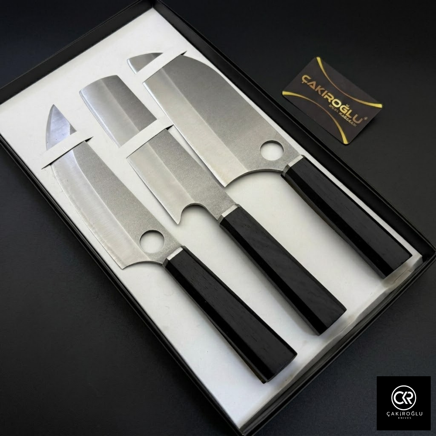 Handcrafted Custom-made Hunting, Camping Kitchen Knife Set