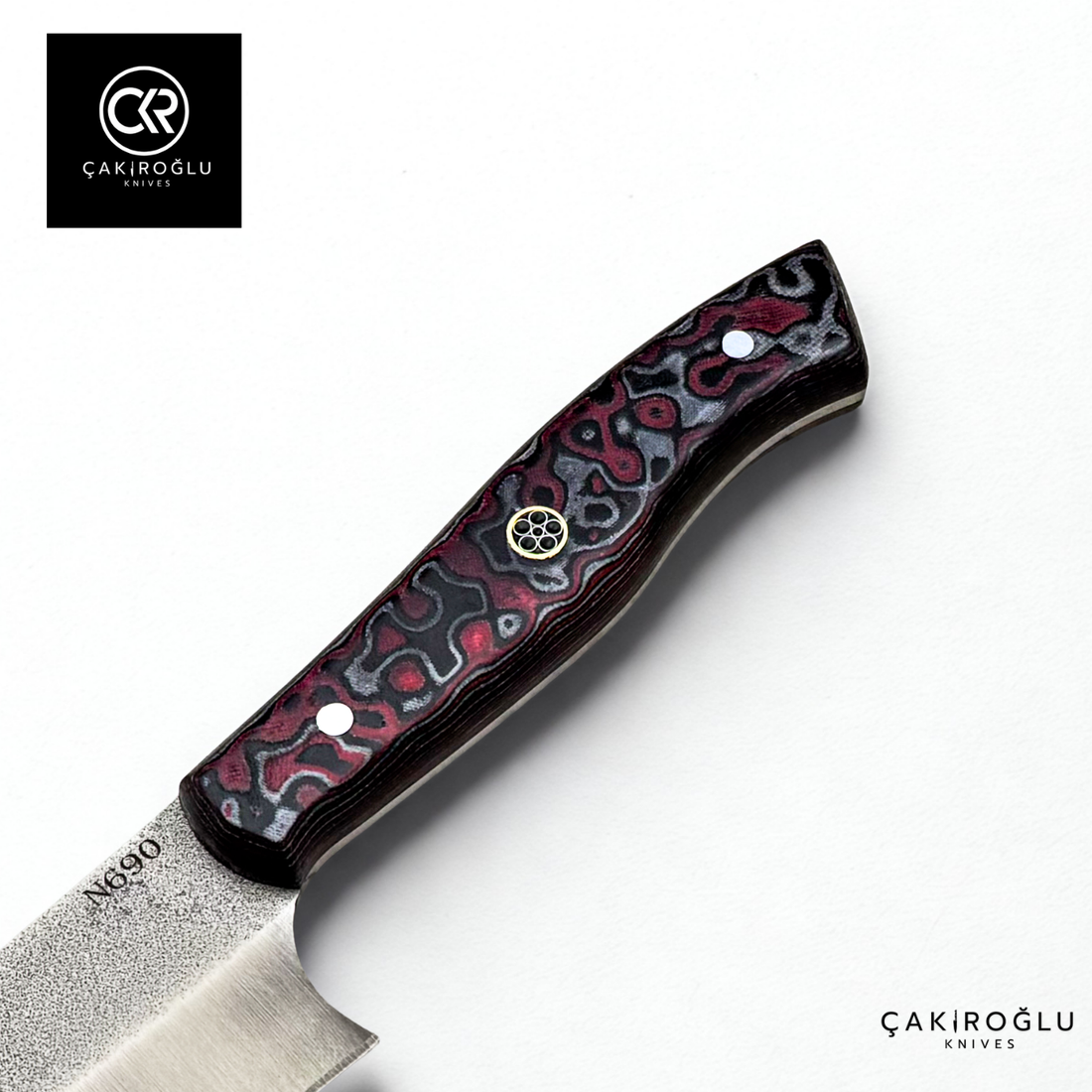 Santoku Model Handcrafted Chef Knife - Böhler N690 Steel & G-carta Handle