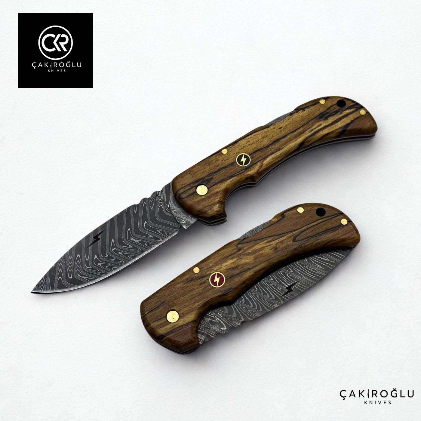 Handcrafted Custom Folding Knife - Damascus Steel