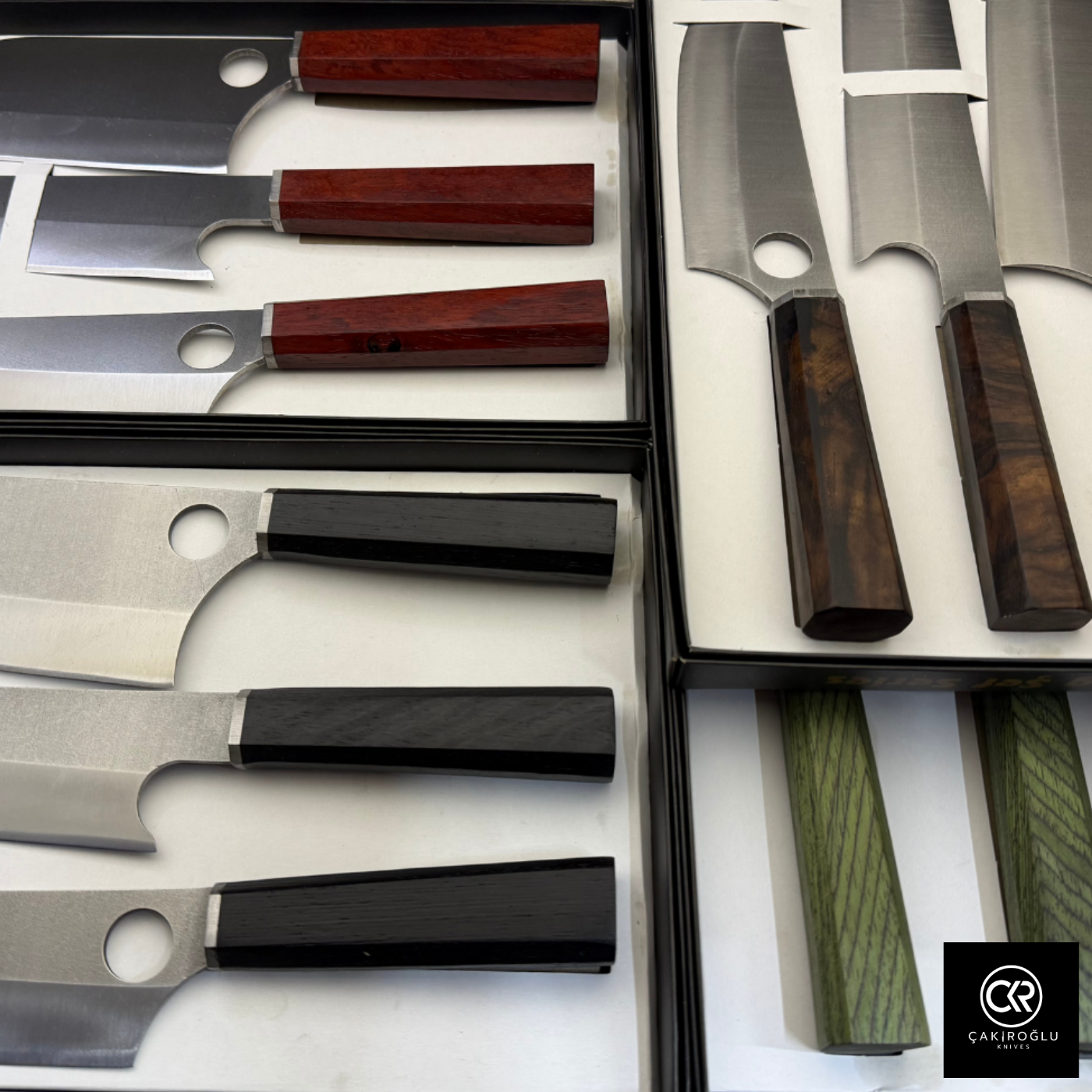 Handcrafted Custom-made Hunting, Camping Kitchen Knife Set