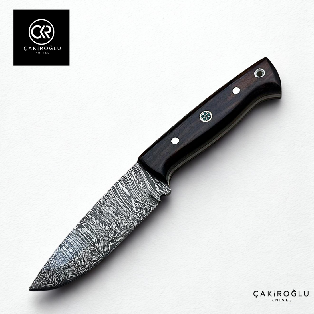 Handcrafted Custom-made Damascus Steel Bushcraft Hunting Knife