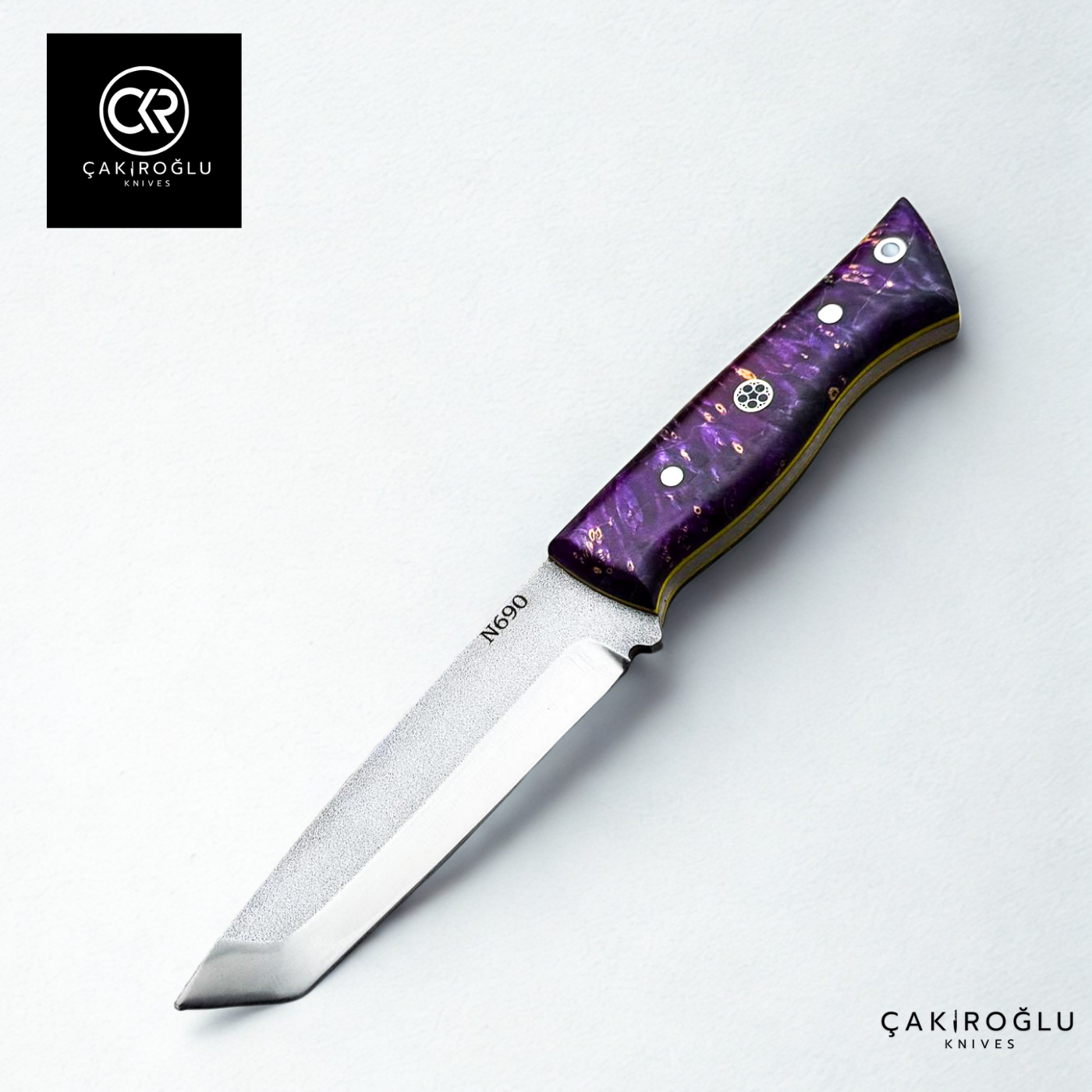 Handcrafted Custom-made Böhler N690 Steel & Stabilized Handle Tanto Model Hunting Knife