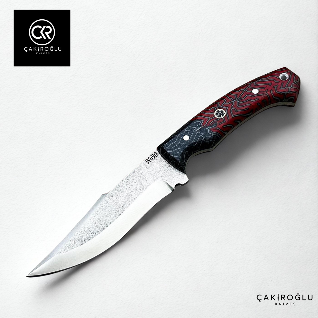 Handcrafted Custom-made Böhler N690 Steel & G-carta Handle Hunting Knife