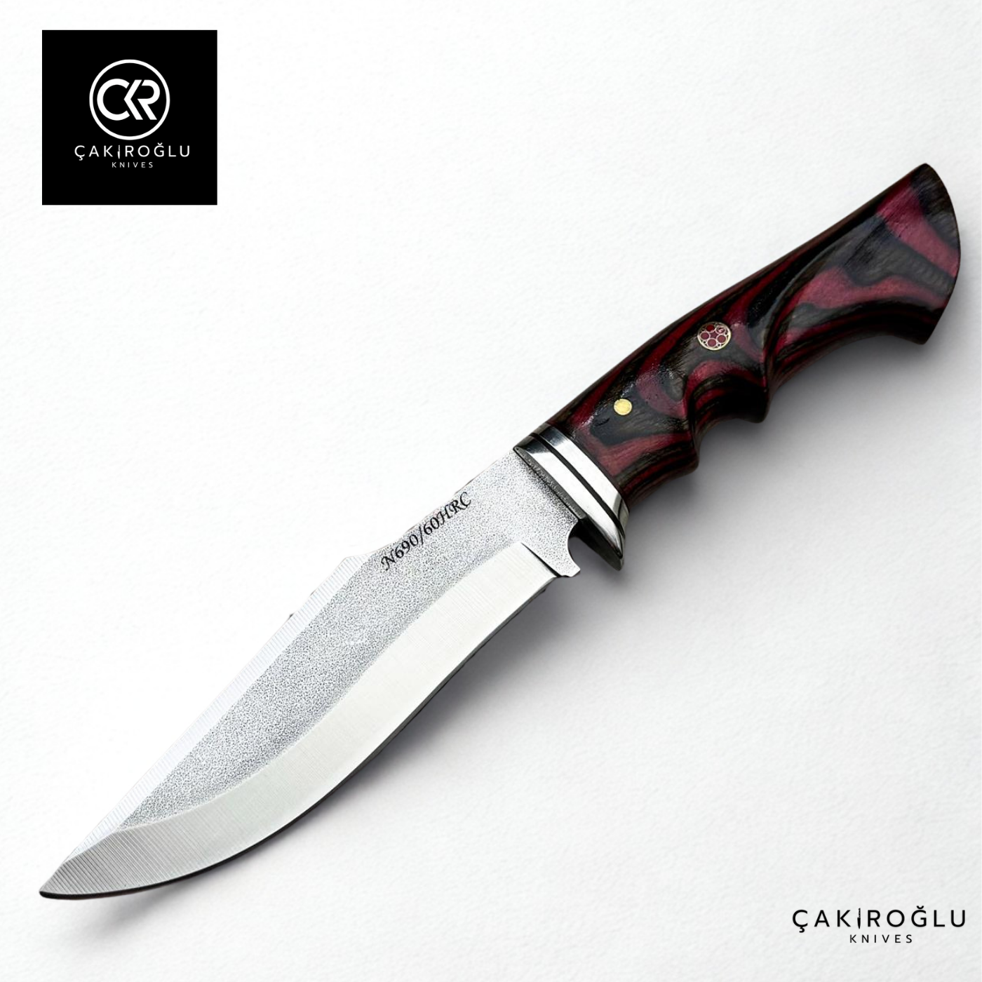 Heritage 281 Dark Beet & Aluminum Apron Edition - N690 Steel Handcrafted Knife