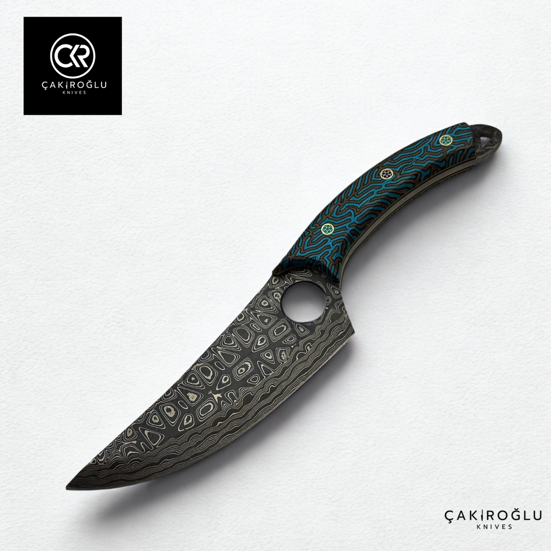 Viking Model Almazan Damascus Camping Knife