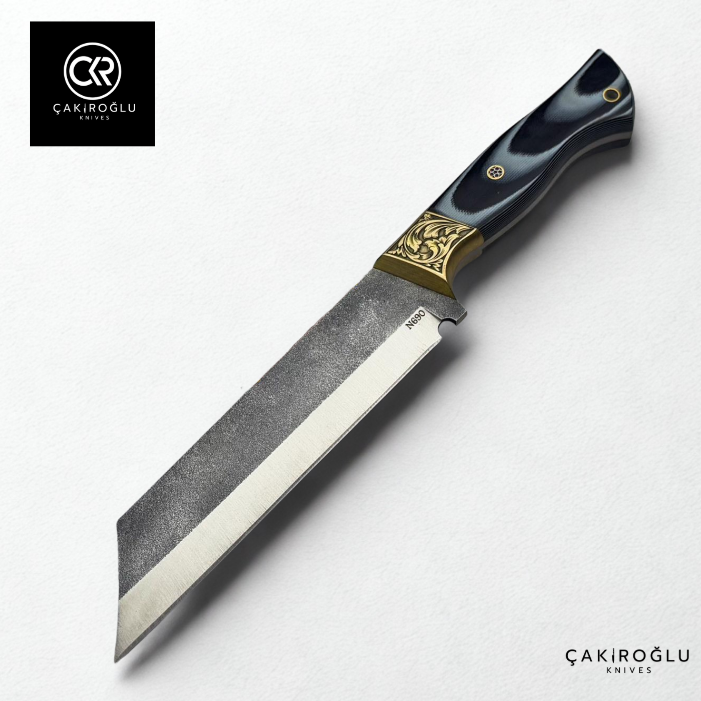 Handcrafted Custom Tanto Model Hunting Knife - N690 Böhler Steel & G10 Handle