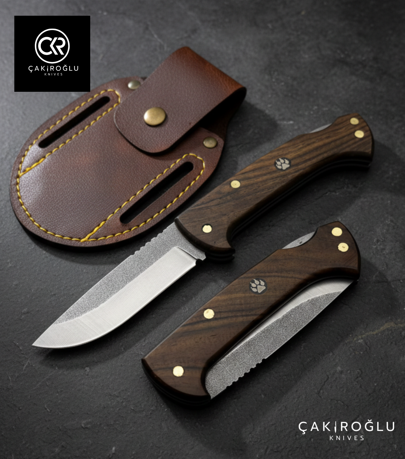 Göxon Börü - Walnut Root Handle Handcrafted Knife