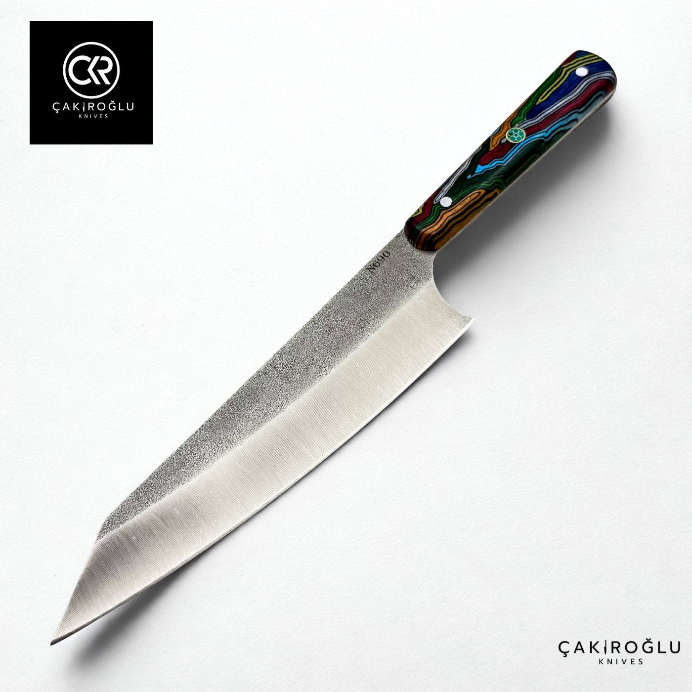 Kiritsuke Model Handcrafted Chef Knife - Böhler N690 Steel & G-carta Handle