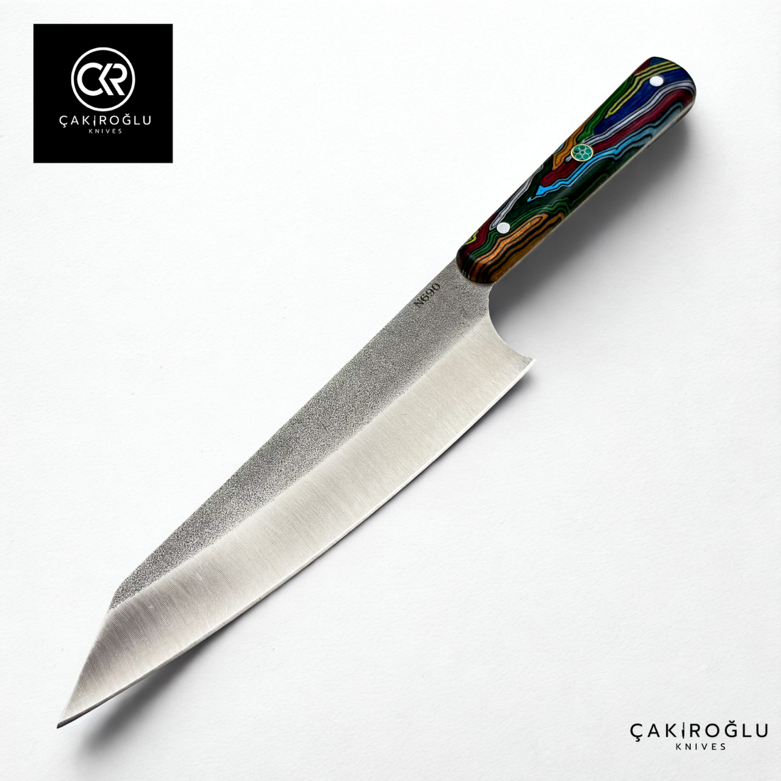 Kiritsuke Model Handcrafted Chef Knife - Böhler N690 Steel & G-carta Handle