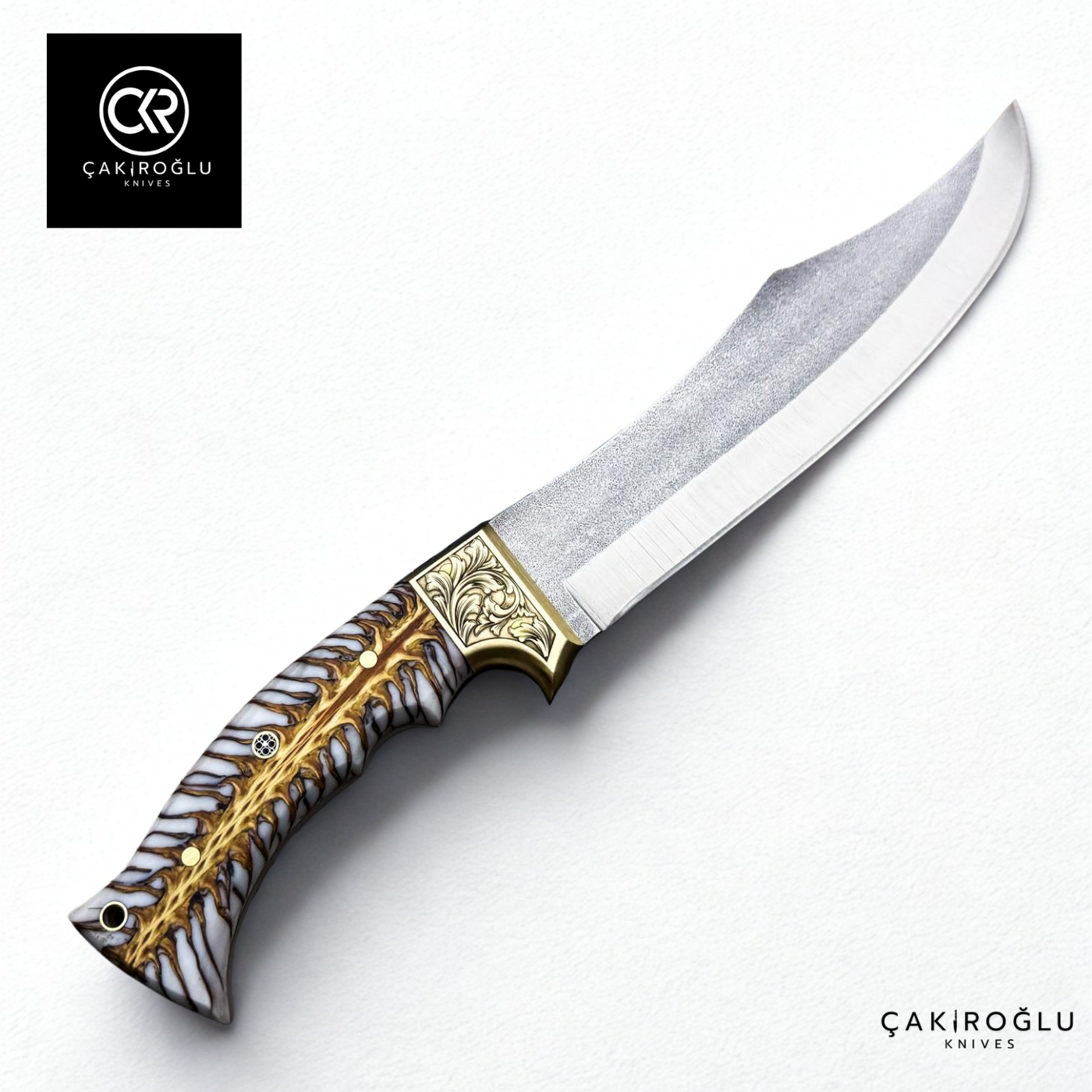 Şehzade - Custom-Made Pine Cone Epoxy Handle Hunting Knife