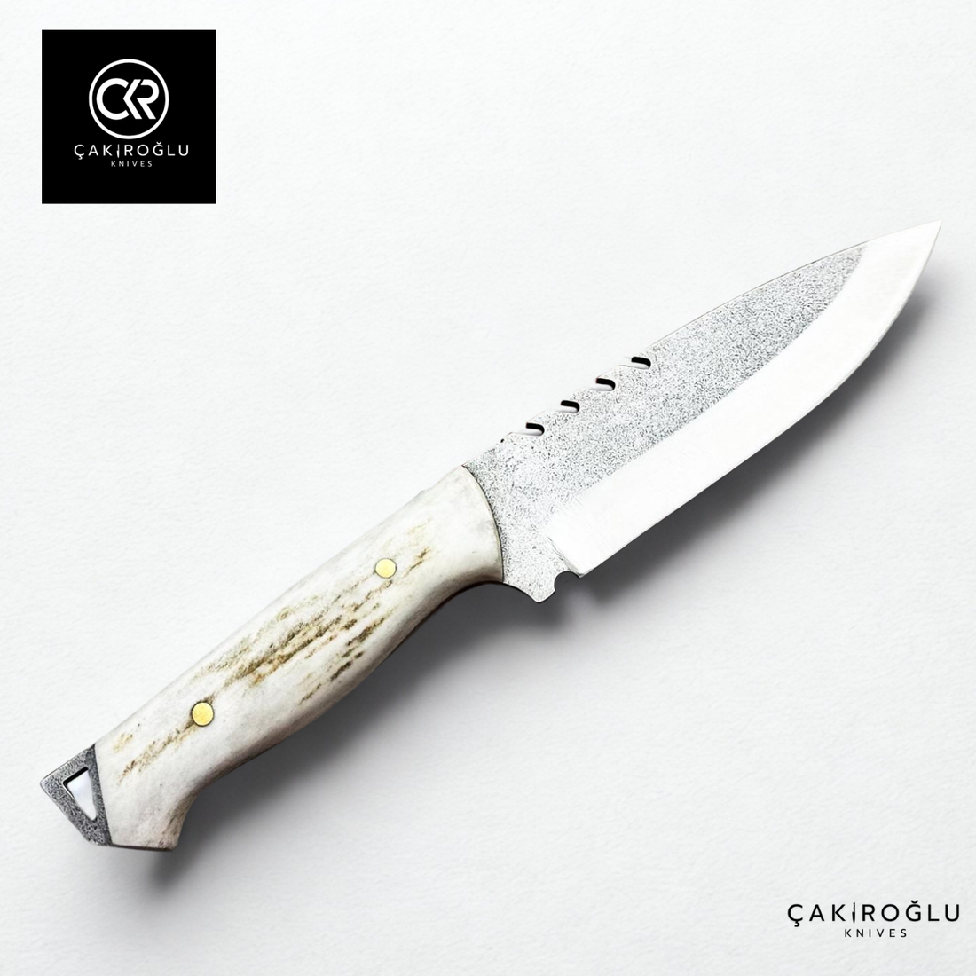 Handcrafted Custom Hunting Knife - N690 Böhler Steel & Deer Antler Handle