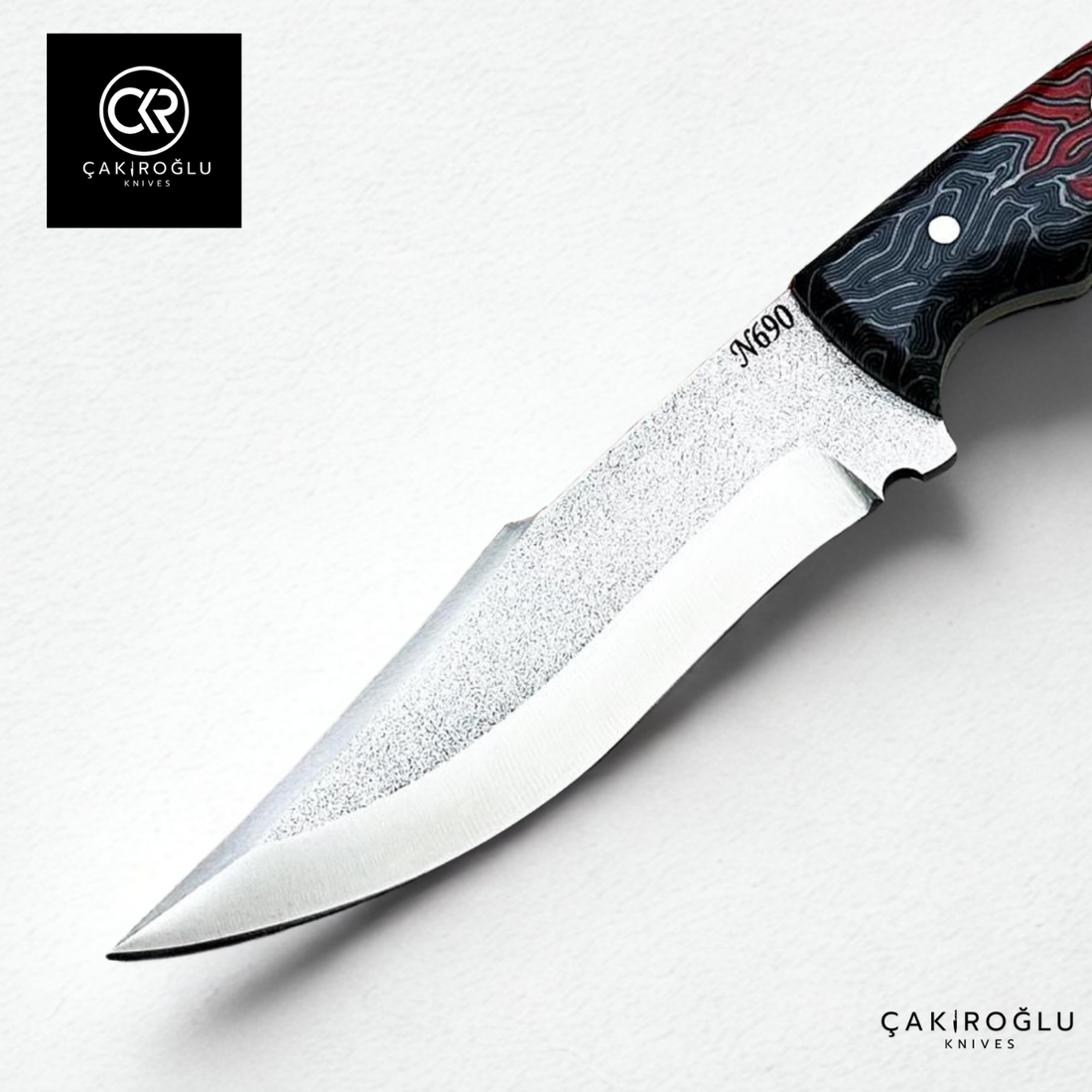 Handcrafted Custom-made Böhler N690 Steel & G-carta Handle Hunting Knife