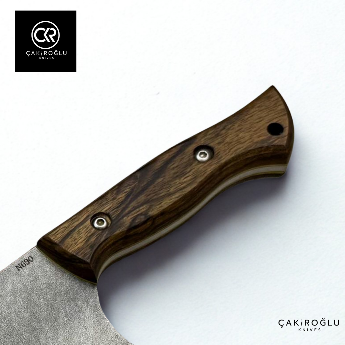 Almazan Pro – Böhler N690 Steel & Root Walnut Handle Handcrafted Camping Chef Knife