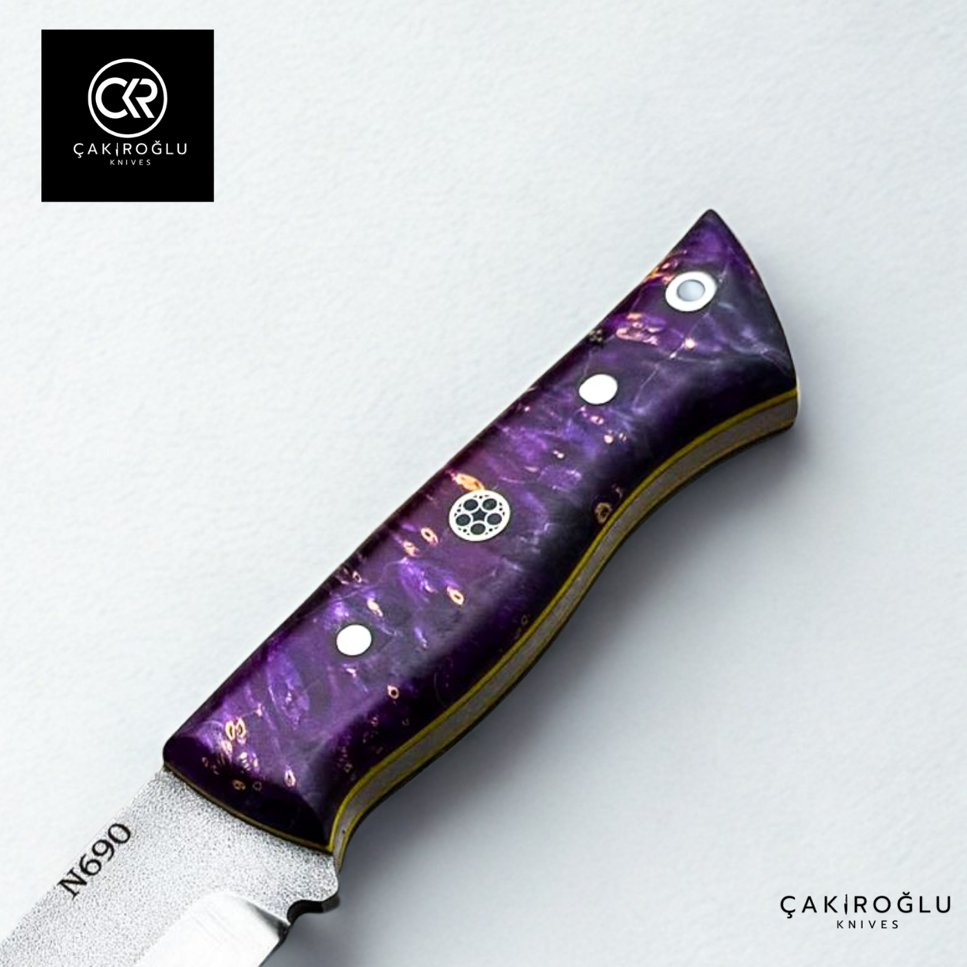 Handcrafted Custom-made Böhler N690 Steel & Stabilized Handle Tanto Model Hunting Knife