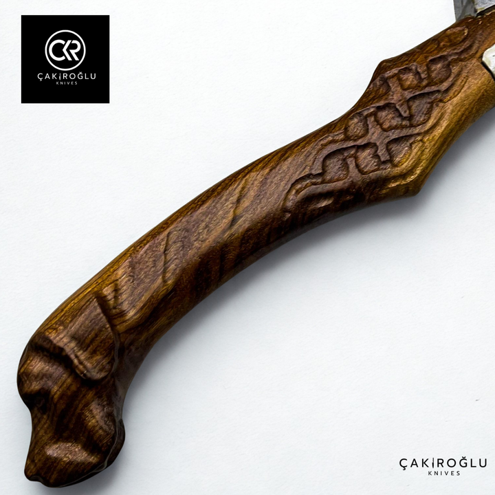 Specially Handworked Hunting Dog Head Design Handmade Camping Axe