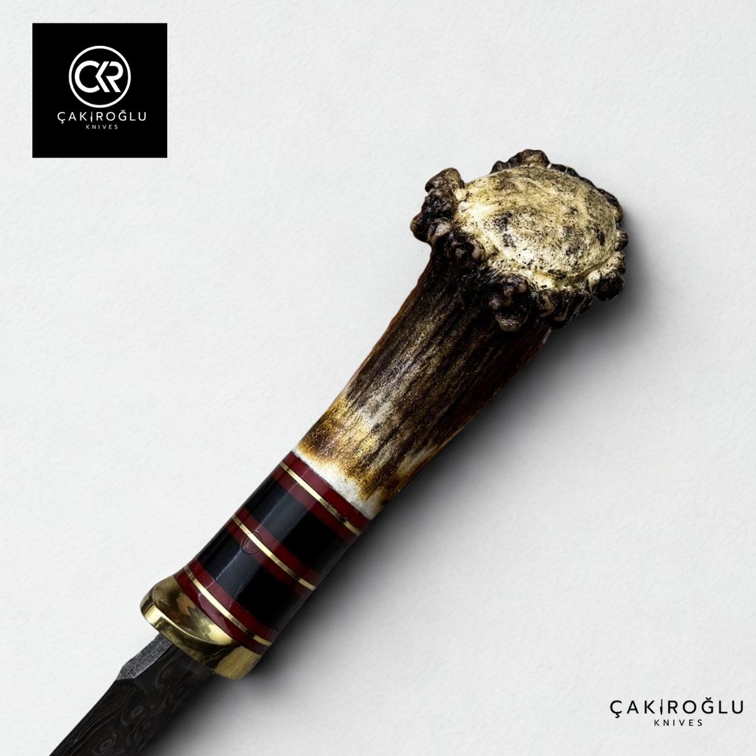 Root Stag - Handcrafted Custom-made Damascus Colletible Bowie Knife