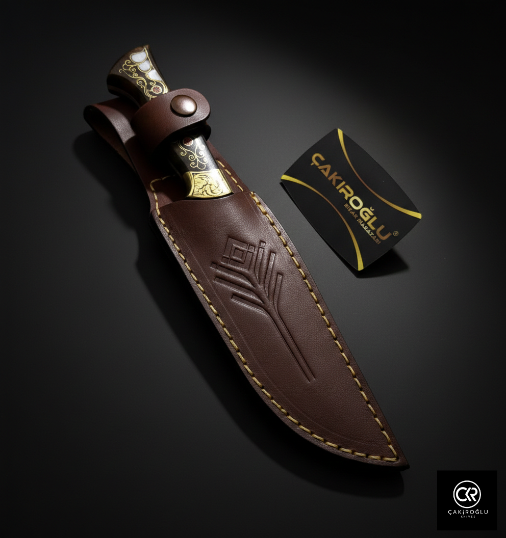 Limited Collector’s Edition Damascus Knife with Gold Engraving