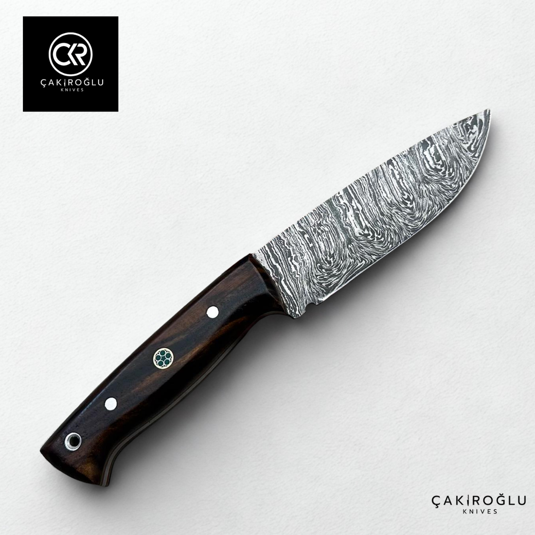 Handcrafted Custom-made Damascus Steel Bushcraft Hunting Knife