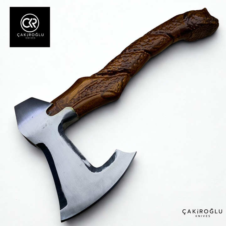 Specially Handworked Snake Head Design Handmade Camping Axe