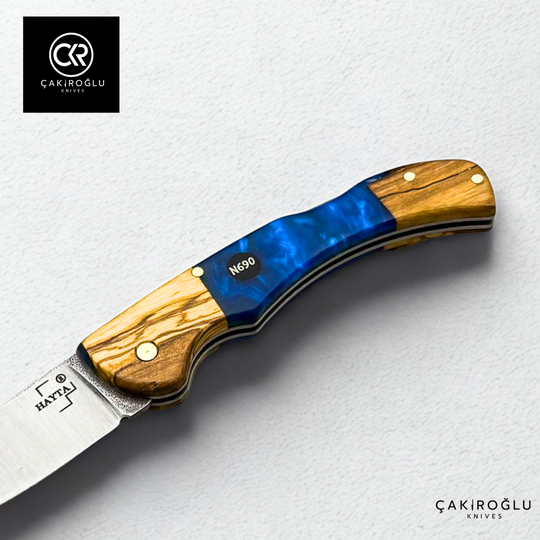 Hayta V1 Ocean Blue Handcrafted Pocket Knife