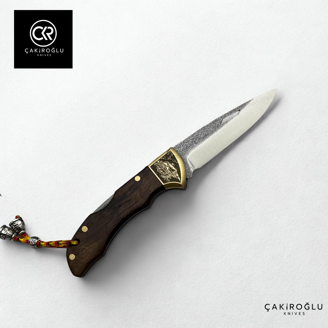 Showy Elite Small Size Handcrafted Custom Folding Knife - N690 Böhler Steel & Engraved Brass Apron