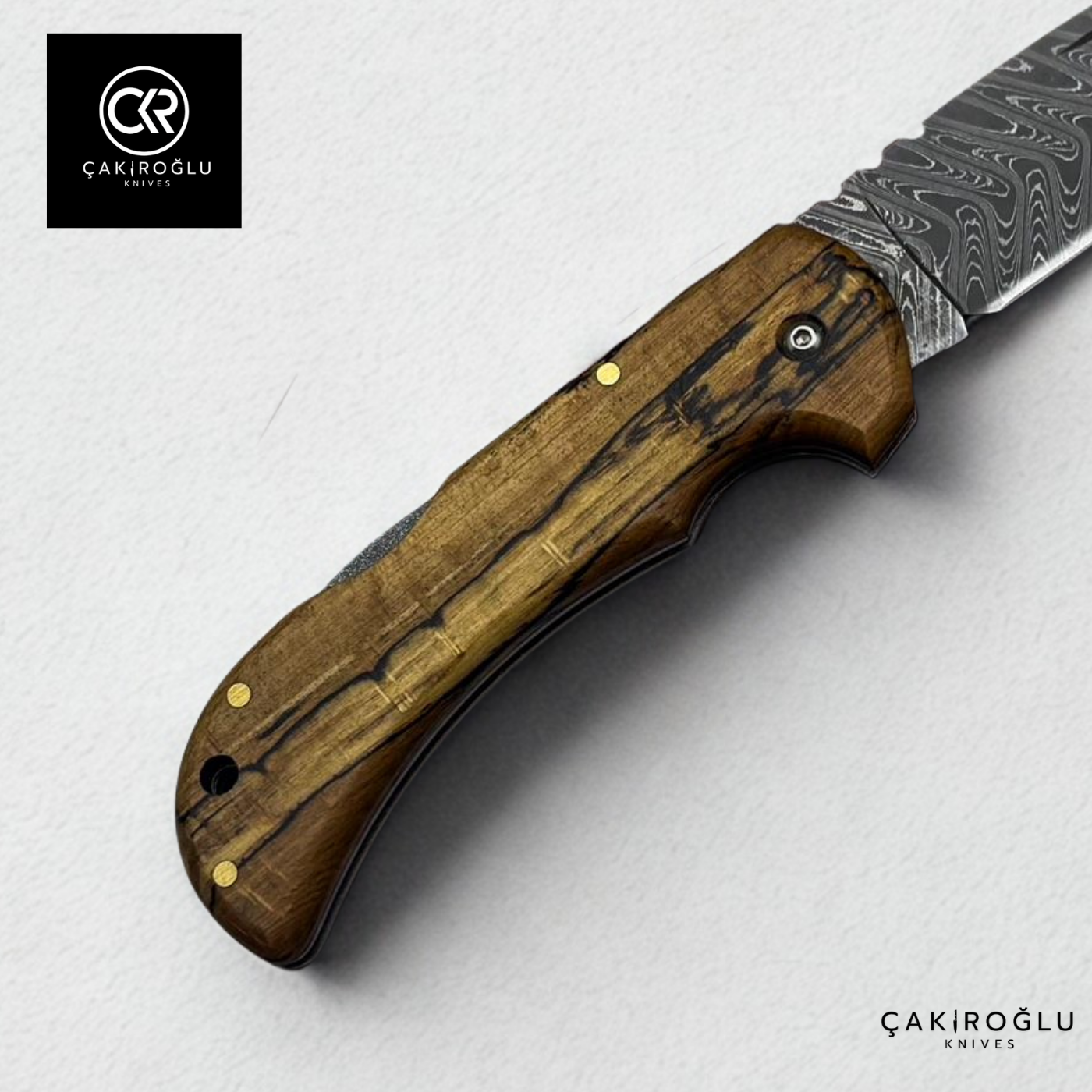 Handcrafted Custom Folding Knife - Damascus Steel